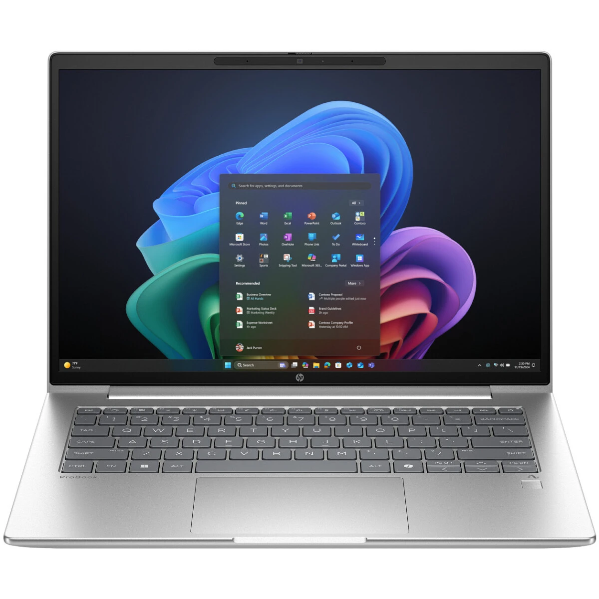 Ноутбук HP ProBook 4 G1q (B39XGAT) Snapdragon X X1-26-100 16Gb SSD512Gb Intel Iris Xe graphics 14" FHD (1920x1080) Wind 11 Pro silver WiFi BT Cam