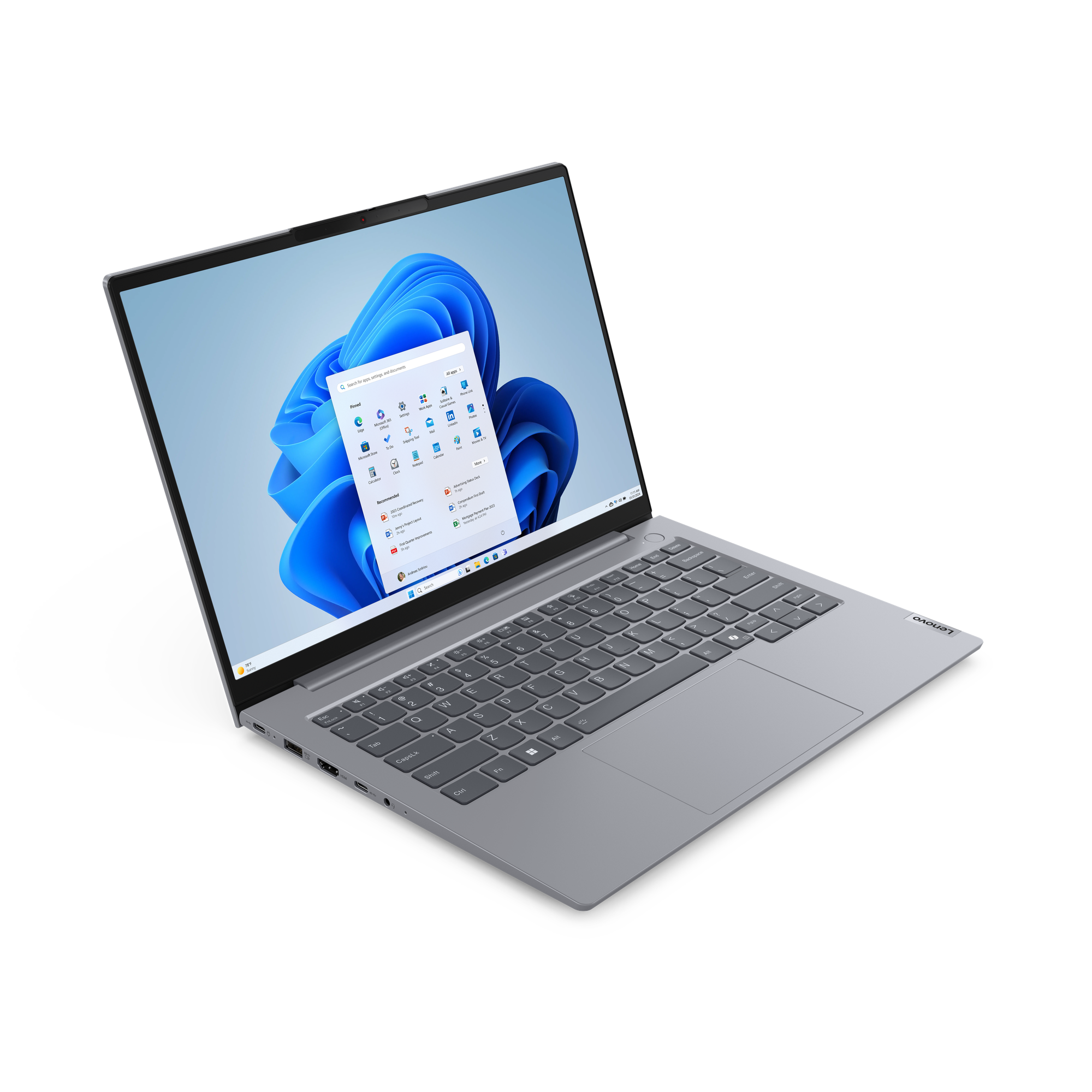 Ноутбук LENOVO ThinkBook 14 G7 ARP (21MV00DJSA) 14" IPS WUXGA AMD Ryzen 5 7535HS/32Gb/512Gb SSD/VGA int/noOS/grey