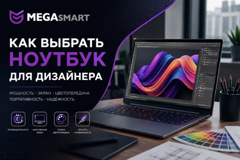 Как выбрать ноутбук для дизайнера в 2026 году | MEGAsmart