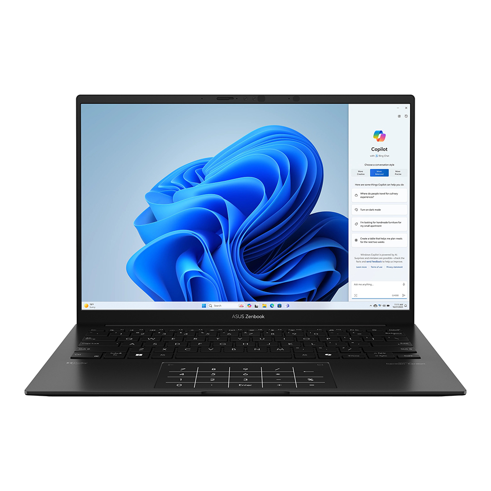 Ноутбук ASUS Zenbook 14 UM3406GA-QD118 (90NB17R1-M006D0) Ryzen AI 5 430 16Gb SSD 1Tb AMD Radeon Graphics 14 WUXGA OLED 75Вт*ч No OS Черный