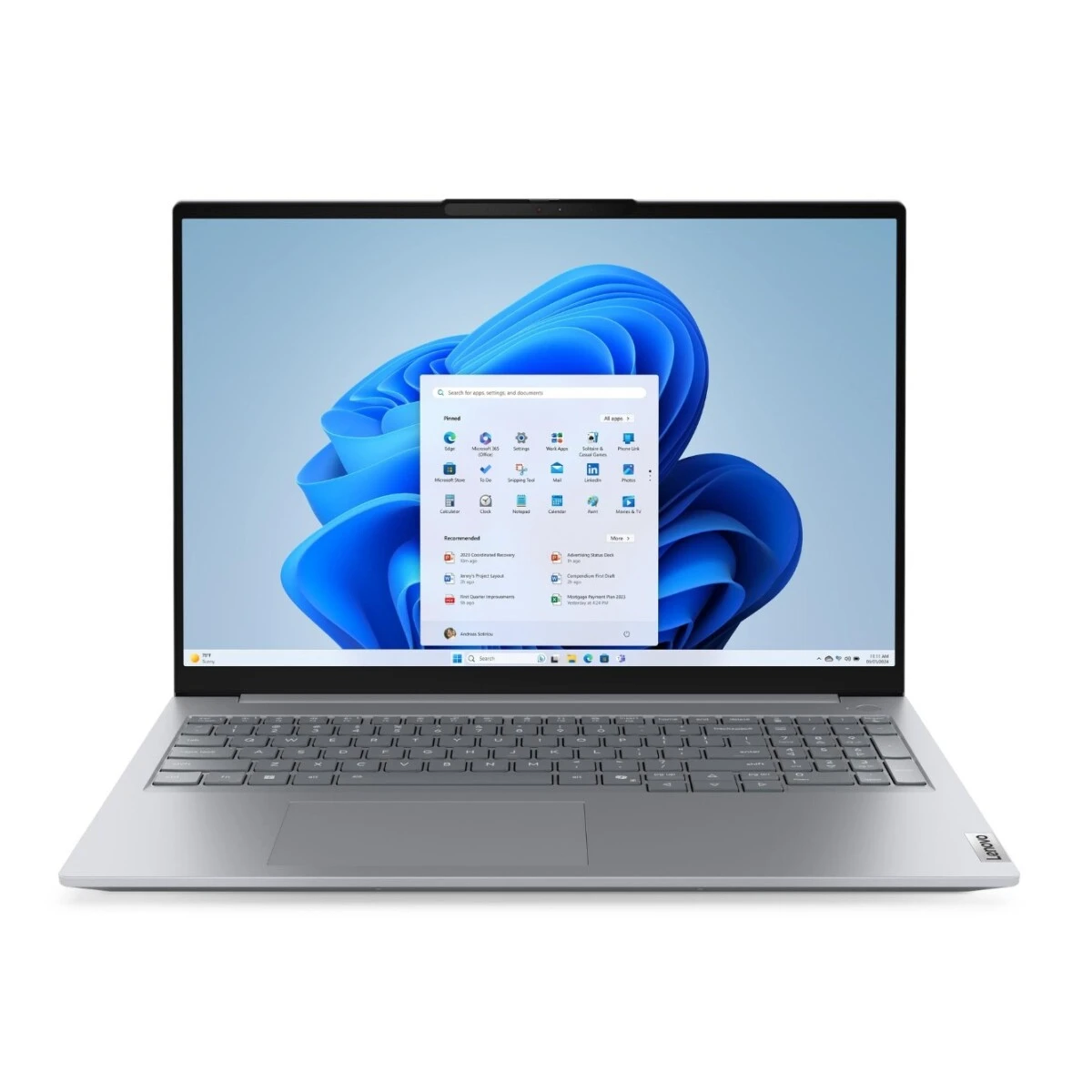 Ноутбук Lenovo Thinkbook 16 G8 IAL (21SK00JUGP_32G) Core Ultra 9 185H 32Gb SSD512Gb Intel Graphics 16" IPS WUXGA (1920x1200) без ОС grey WiFi BT Cam