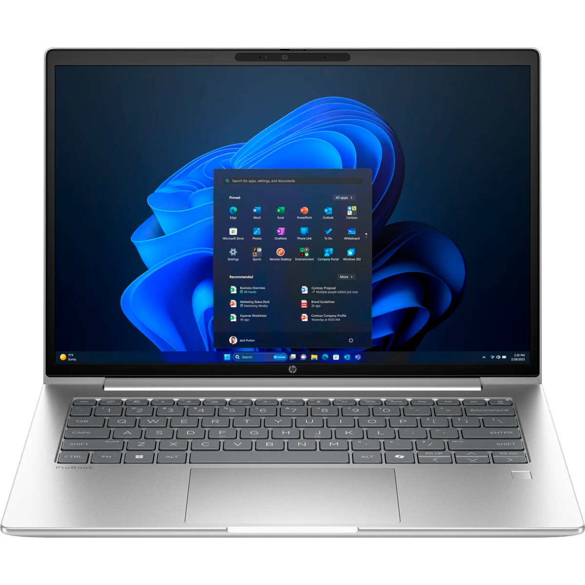 Ноутбук HP ProBook 4 G1a Wolf Pro (BM2B2UT-Win11P) Ryzen 7 250 16Gb SSD512Gb AMD Radeon Graphics 780M 14" WUXGA (1920x1200) silver WiFi BT Cam