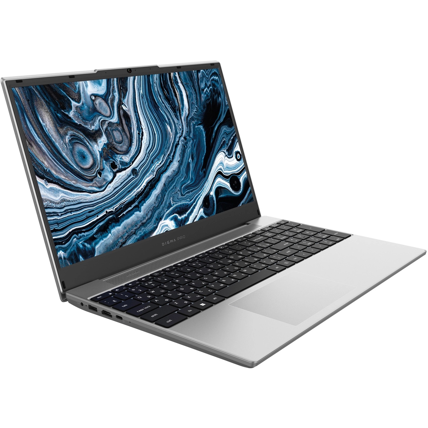Ноутбук Digma Pro Breve (DN15R7-ADXW05) Ryzen 7 7730U 16Gb SSD512Gb AMD Radeon Graphics 15.6" IPS FHD (1920x1080) Win11Pro silver WiFi BT Cam 4500mAh