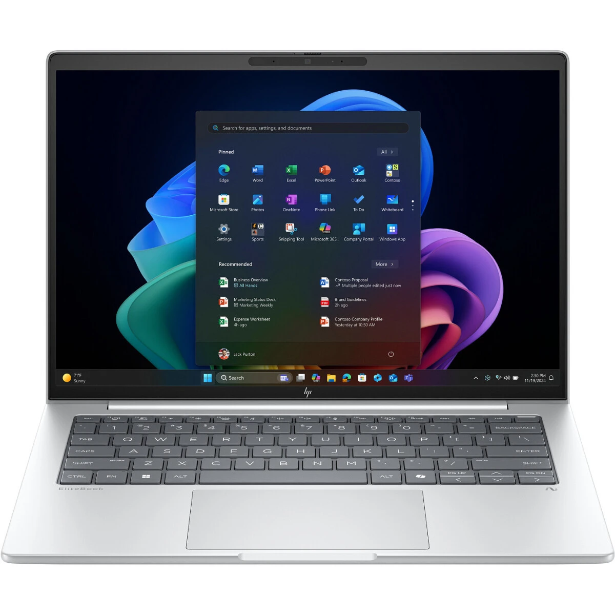 Ноутбук HP EliteBook 8 G1i Core (AP6J3AV) Ultra 5 225U 32Gb SSD512Gb Intel Graphics 14" WUXGA (1920x1200) без ОС silver WiFi BT Cam