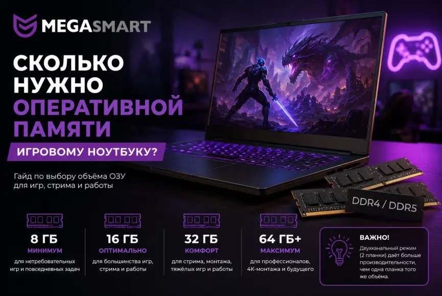 Сколько оперативной памяти нужно игровому ноутбуку? Сколько оперативной памяти нужно игровому ноутбуку?