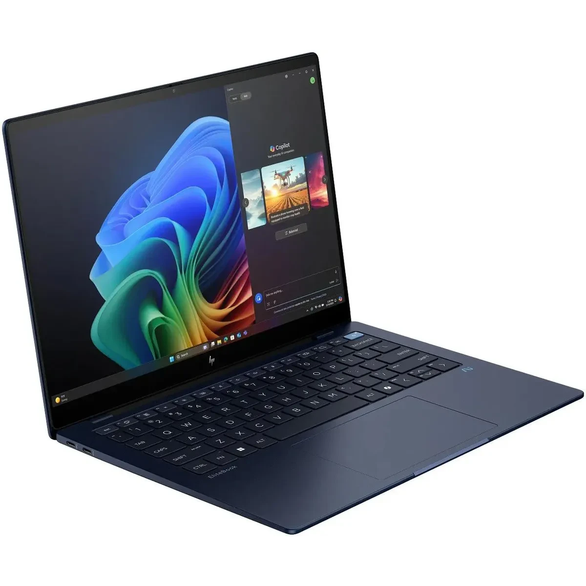 Ноутбук HP EliteBook Ultra G1q8 (9M4E6AT) Snapdragon X Plus X1P-42-100 16Gb SSD512Gb Intel Arc 14" 2.2K (2240x1400) Wind 11 Pro 64 dk.blue WiFi BT Cam