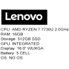16" Ноутбук Lenovo IdeaPad Slim 3 16ABR8 серый