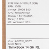 14" Ноутбук Lenovo ThinkBook 14 G6 IRL серый